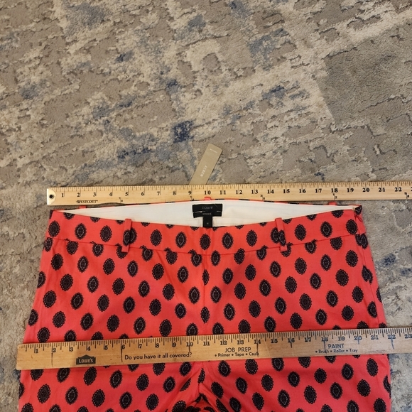 NWT J. Crew Minnie Coral Medallion Print Ankle Pants Women's plus size 16 - Picture 9 of 16